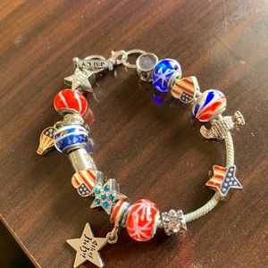 Fourth of July charm bracelet